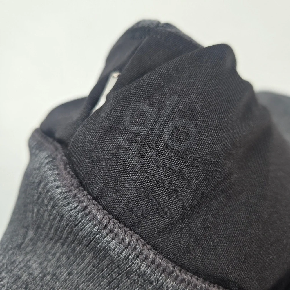 Alo Yoga Sports Bra Women Small Dark Gray Heather Strappy Back Seamless Yoga Top
